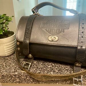 Vintage Harley-Davidson Leather Bag – Moto Bike bag unisex